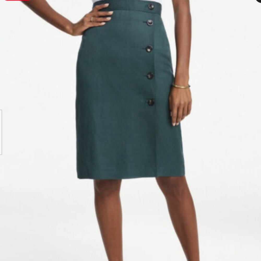 AnneTaylor Button Front Skirt